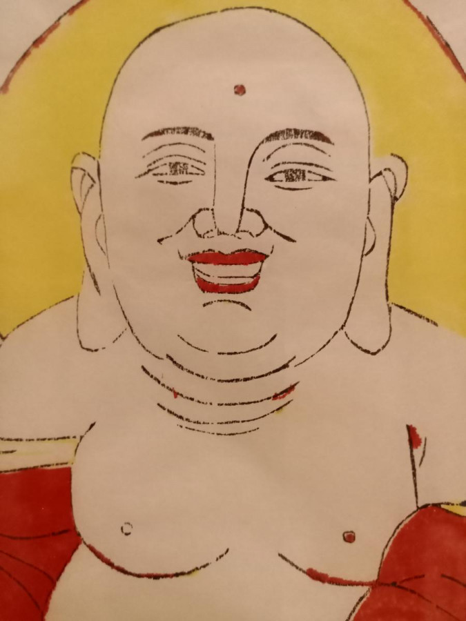 Картина Смеющийся Будда (Хотей)